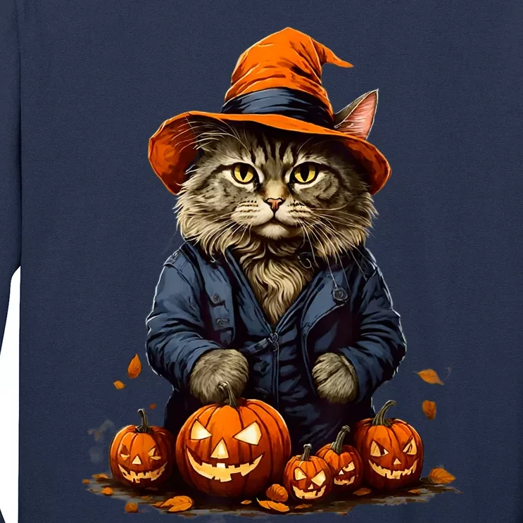 Halloween Cats Funny Cat Halloween Long Sleeve Shirt