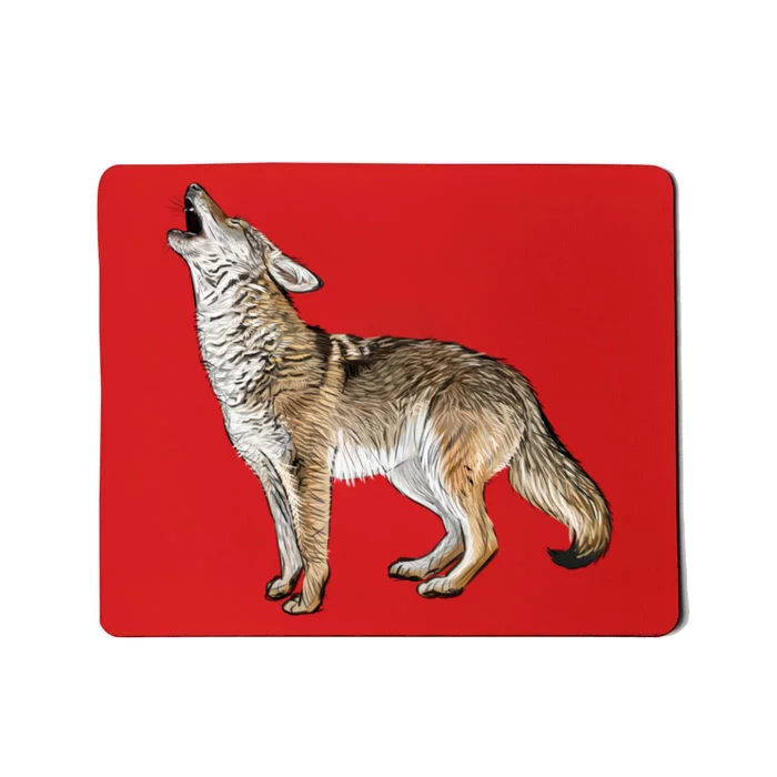 Howling Coyote Funny Coyote Hunting Mousepad