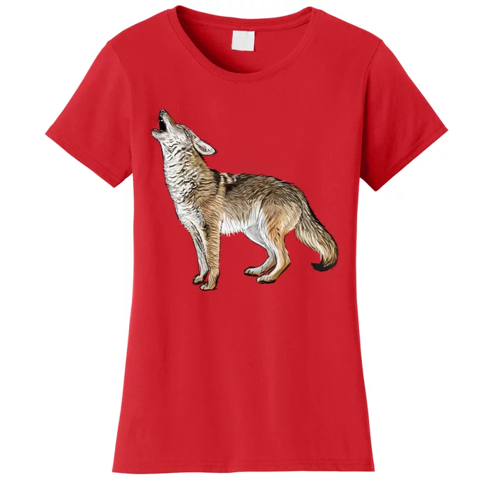 Howling Coyote Funny Coyote Hunting Women's T-Shirt