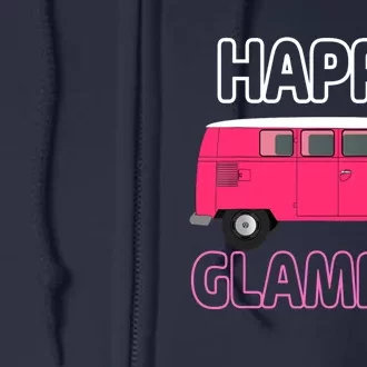 Happy Clamper Funny Camp Camper Camping Graphic Full Zip Hoodie