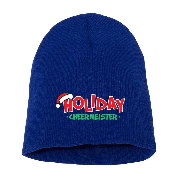 Holiday Cheermeister Funny Christmas Cheer Happy Person Gift Short Acrylic Beanie