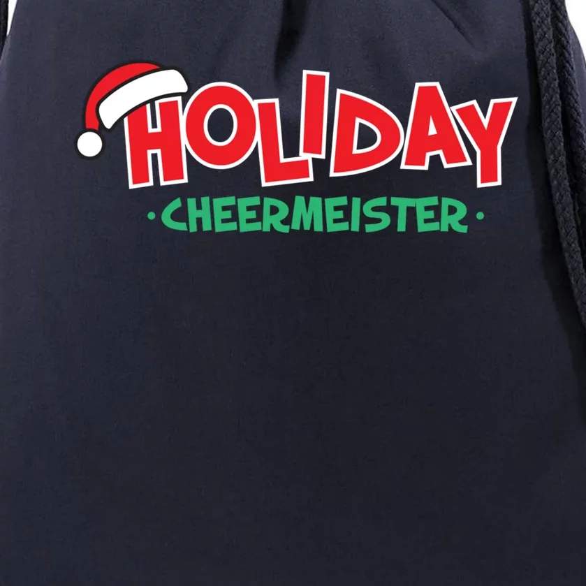 Holiday Cheermeister Funny Christmas Cheer Happy Person Gift Drawstring Bag