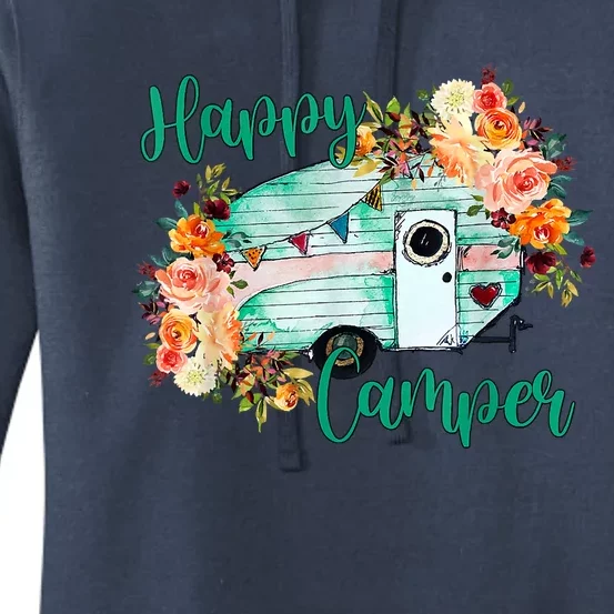 Happy Camper Funny Matching Camping Crew Women's Pullover Hoodie