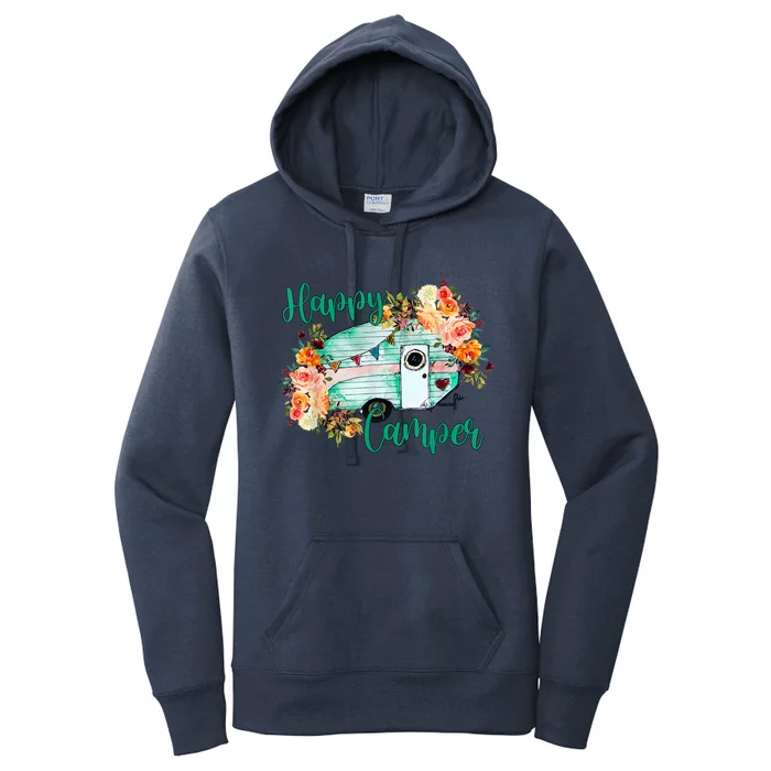 Happy Camper Funny Matching Camping Crew Women's Pullover Hoodie