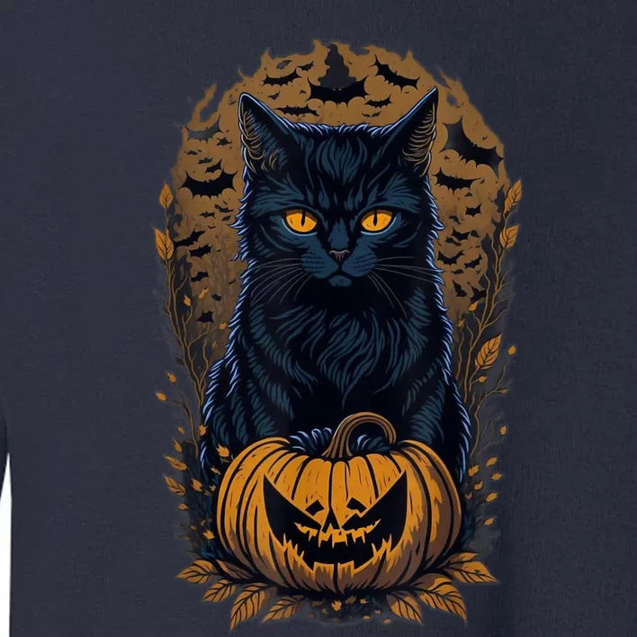 Halloween Cats Funny Cat Halloween Toddler Sweatshirt