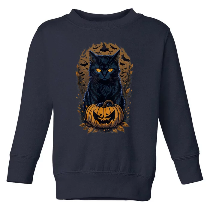 Halloween Cats Funny Cat Halloween Toddler Sweatshirt