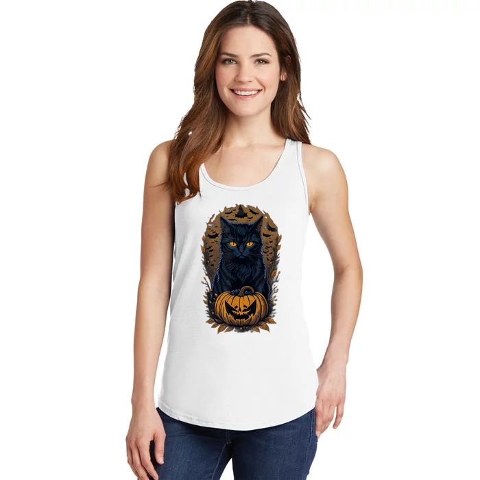 Halloween Cats Funny Cat Halloween Ladies Essential Tank