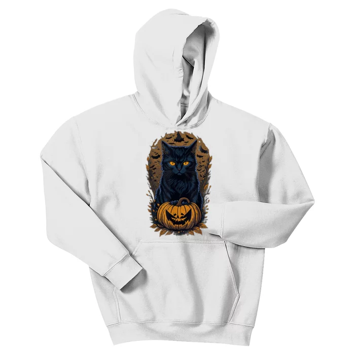 Halloween Cats Funny Cat Halloween Kids Hoodie