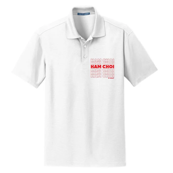 Ham Choi Funny Vietnamese Dry Zone Grid Performance Polo