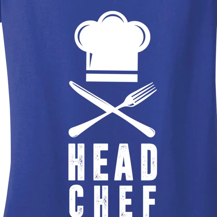 Head Chef Family Outfits Group Matching Sous Chef Mom Gift Women's V-Neck T-Shirt