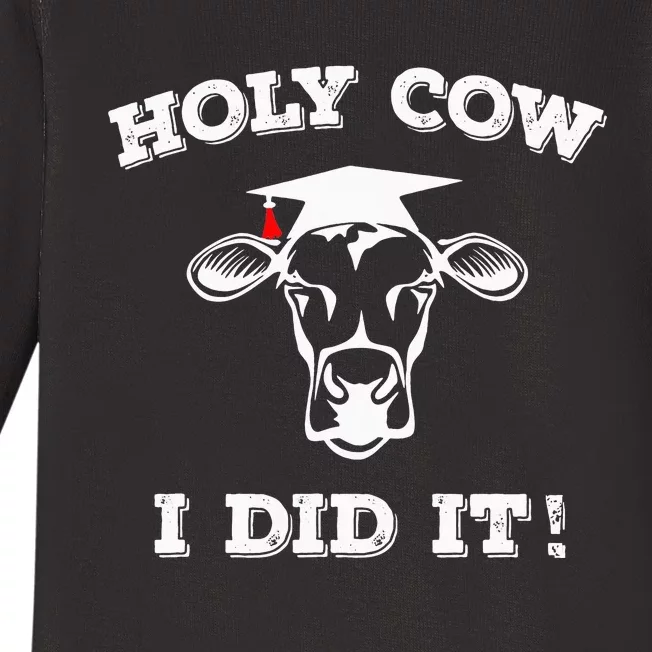 Holy Cow Funny Dairy Farmer Midwest Pride Baby Long Sleeve Bodysuit