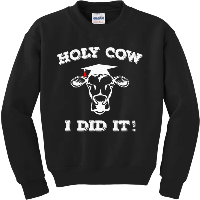 Holy Cow Funny Dairy Farmer Midwest Pride Kids Sweatshirt