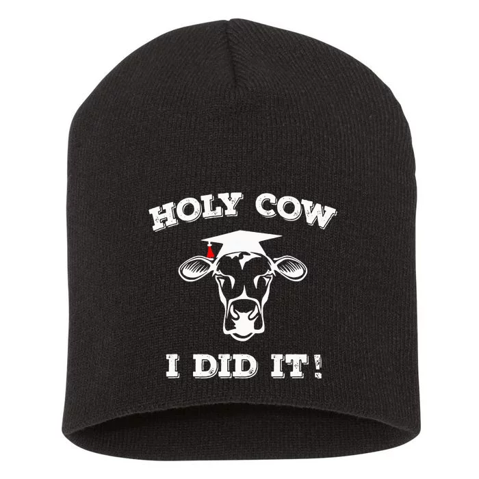 Holy Cow Funny Dairy Farmer Midwest Pride Short Acrylic Beanie