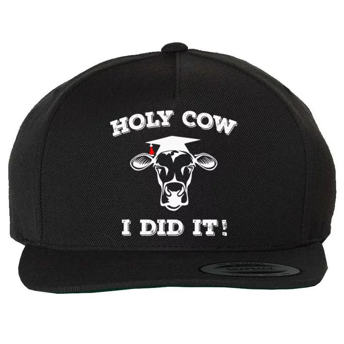 Holy Cow Funny Dairy Farmer Midwest Pride Wool Snapback Cap