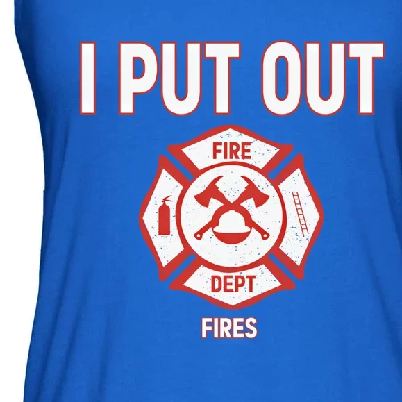 Halloween Costume Funny Firefighter I Put Out Fires Fire Cute Gift Ladies Essential Flowy Tank