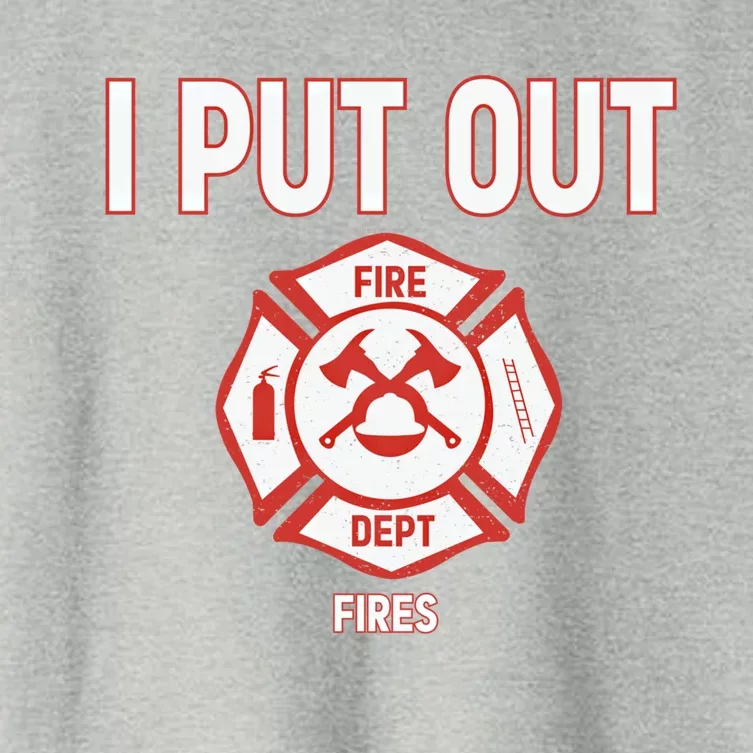 Halloween Costume Funny Firefighter I Put Out Fires Fire Cute Gift Women's Crop Top Tee