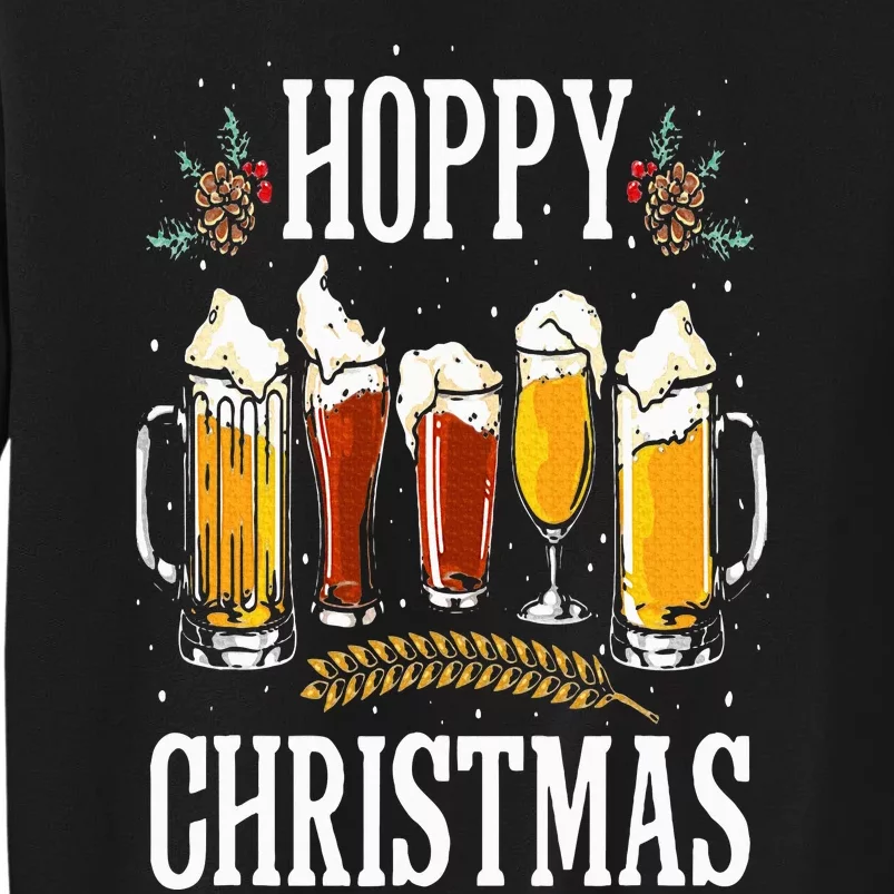 Hoppy Christmas Funny Merry Christmas Beer Lover Pajamas Sweatshirt