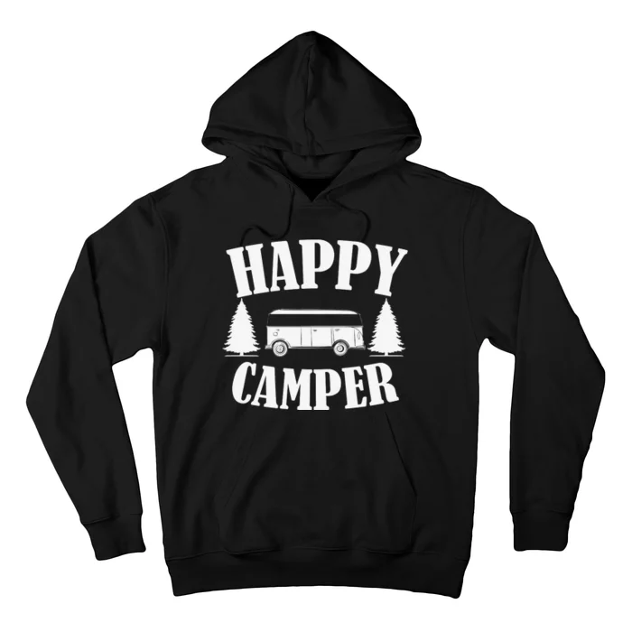 Happy Camper Funny Camping Meme Vintage Hoodie