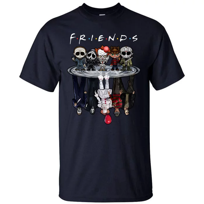 Horror Characters Friends Chibi Shadow Cute Horror Halloween Squad Tall T-Shirt