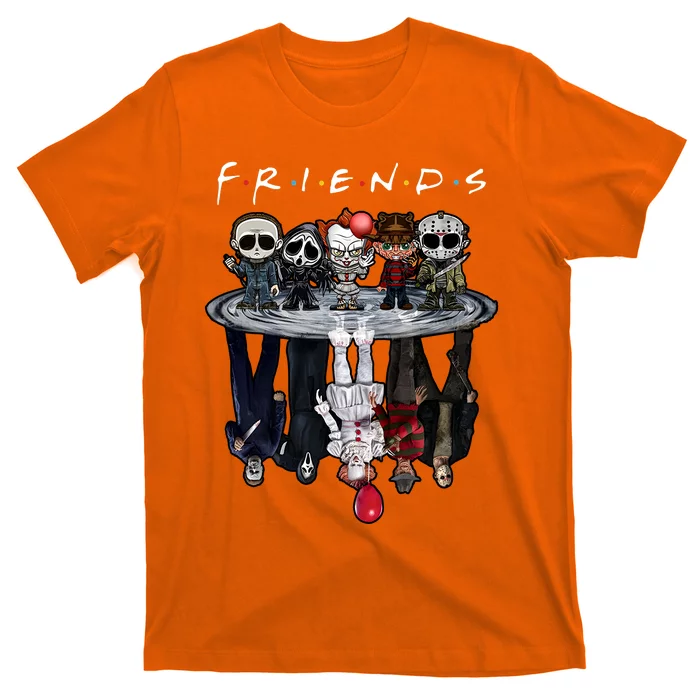 Horror Characters Friends Chibi Shadow Cute Horror Halloween Squad T-Shirt