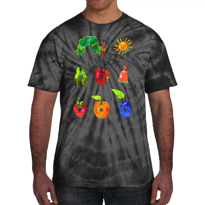 Hungry Caterpillar Funny Book Lover Vintage For Kids Tie-Dye T-Shirt