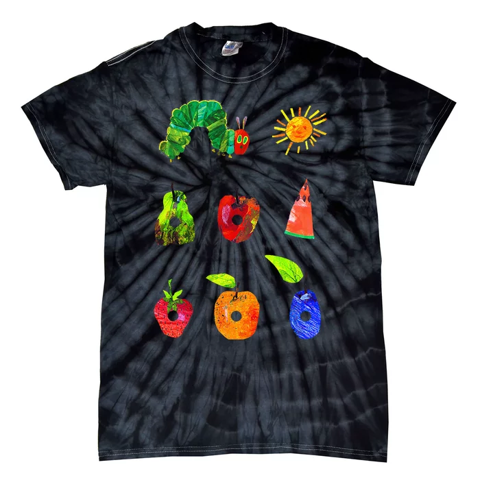 Hungry Caterpillar Funny Book Lover Vintage For Kids Tie-Dye T-Shirt