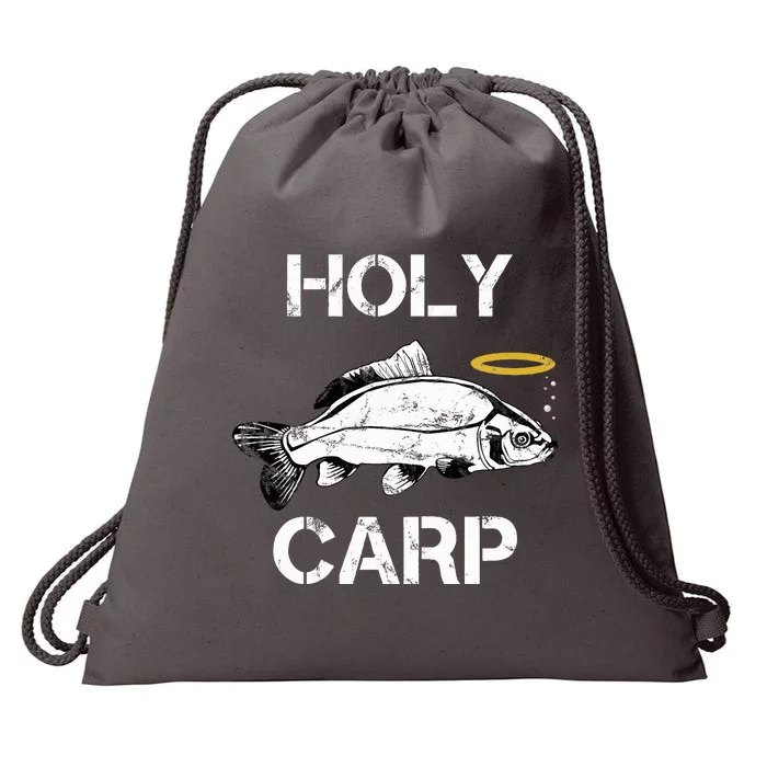 Holy Carp Funny Fishing Drawstring Bag