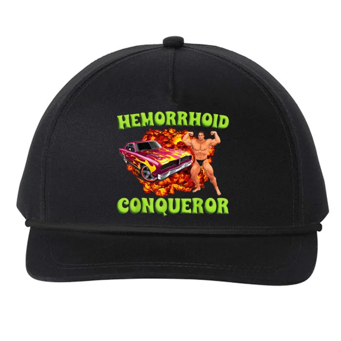 Hemorrhoid Conqueror Funny Meme Dank Weird Joke Women Snapback Five-Panel Rope Hat