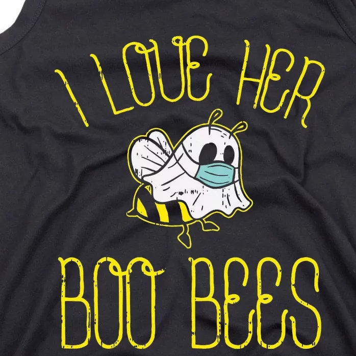 Halloween Couple Face Mask Set Boo Bees Design Tank Top