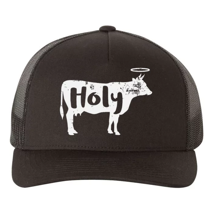 Holy Cow Funny Dairy Farmer Midwest Pride Yupoong Adult 5-Panel Trucker Hat