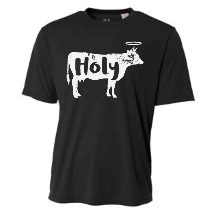 Holy Cow Funny Dairy Farmer Midwest Pride Cooling Performance Crew T-Shirt