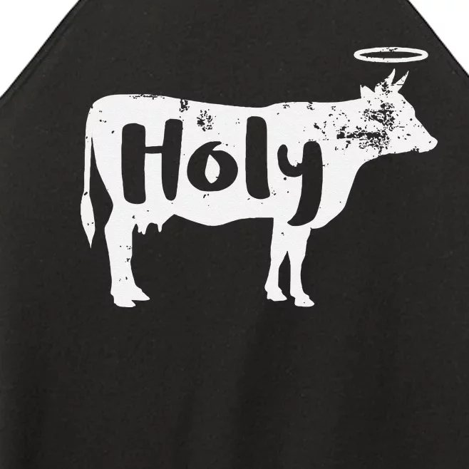 Holy Cow Funny Dairy Farmer Midwest Pride Women’s Perfect Tri Rocker Tank