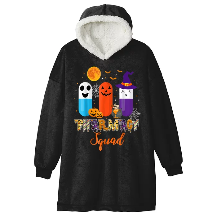 Halloween Costume Funny Pills Pharmacy Pharmacist Squad Gift Hooded Wearable Blanket