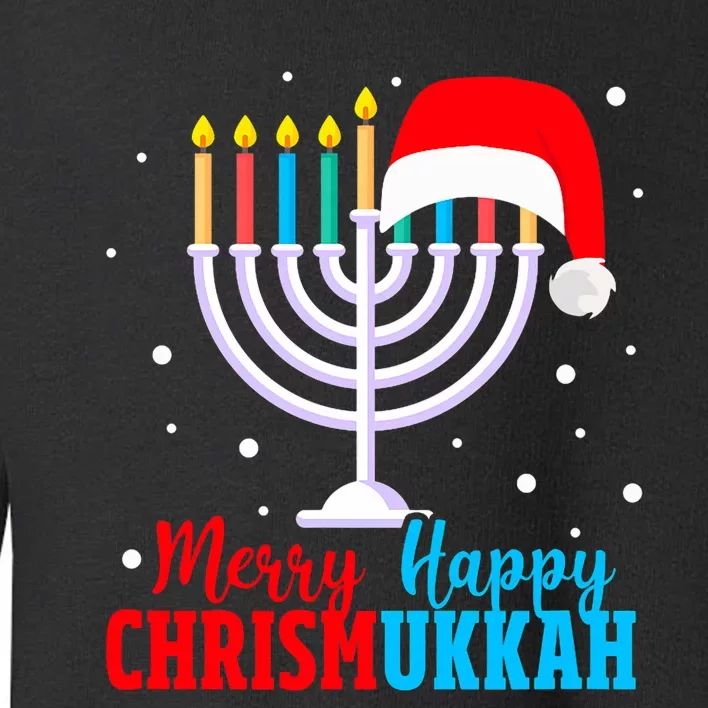 Hanukkah Christmas Funny Merry Happy Chrismukkah Jewish Toddler Sweatshirt