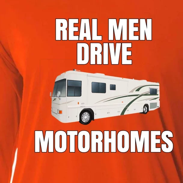 Happy Camper Funny Rver Rving Real Drive Motorhomes Gift Great Gift Cooling Performance Long Sleeve Crew