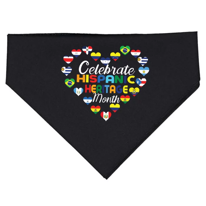 Hispanic Countries Flags Celebrate Hispanic Heritage Month USA-Made Doggie Bandana