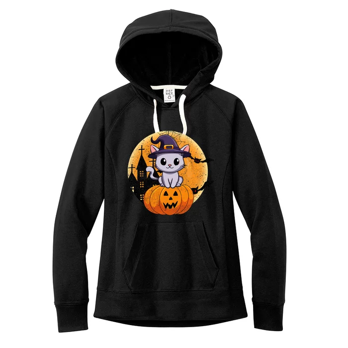 Halloween cats funny cat Halloween Women's Fleece Hoodie