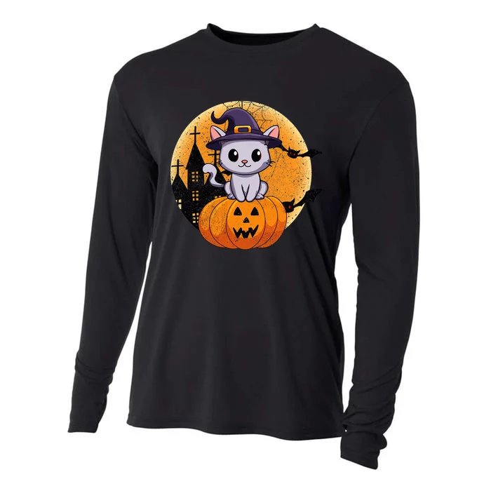 Halloween cats funny cat Halloween Cooling Performance Long Sleeve Crew