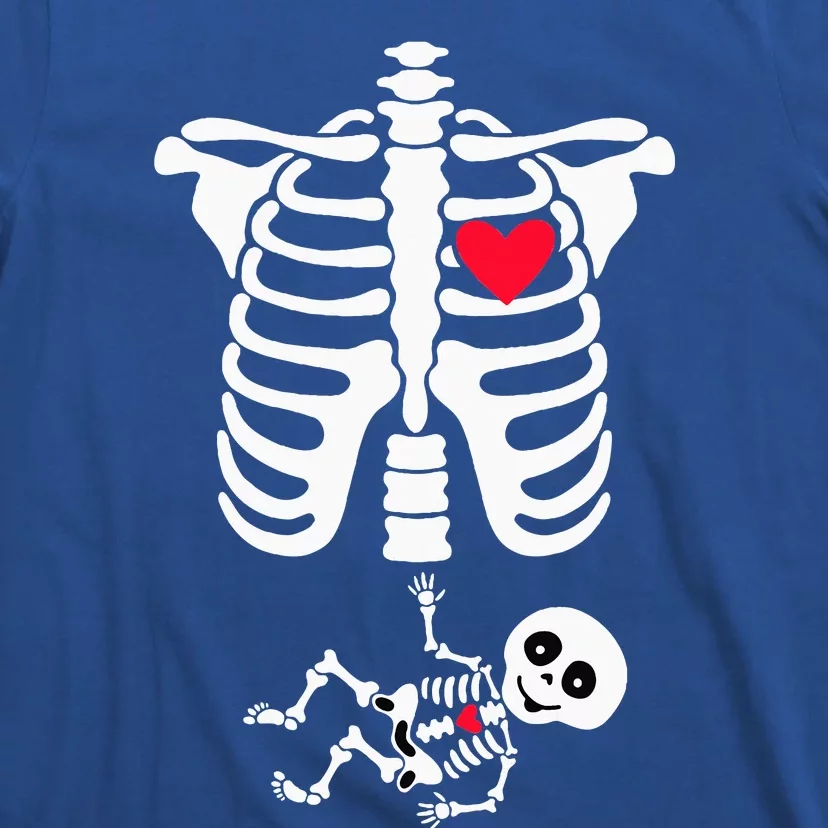 Halloween Costume for Pregnant Mom to Be Skeleton T-Shirt