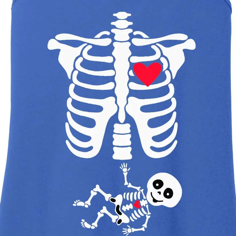 Halloween Costume for Pregnant Mom to Be Skeleton Ladies Essential Tank