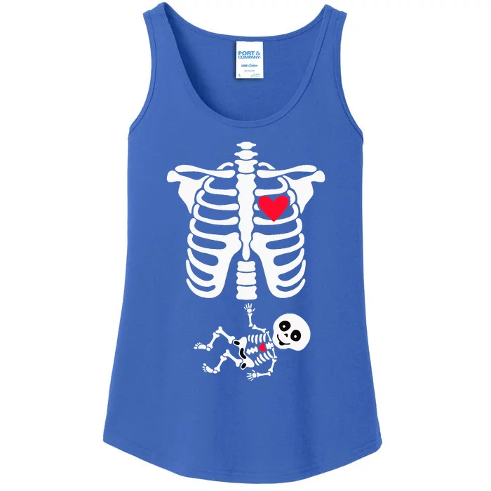 Halloween Costume for Pregnant Mom to Be Skeleton Ladies Essential Tank