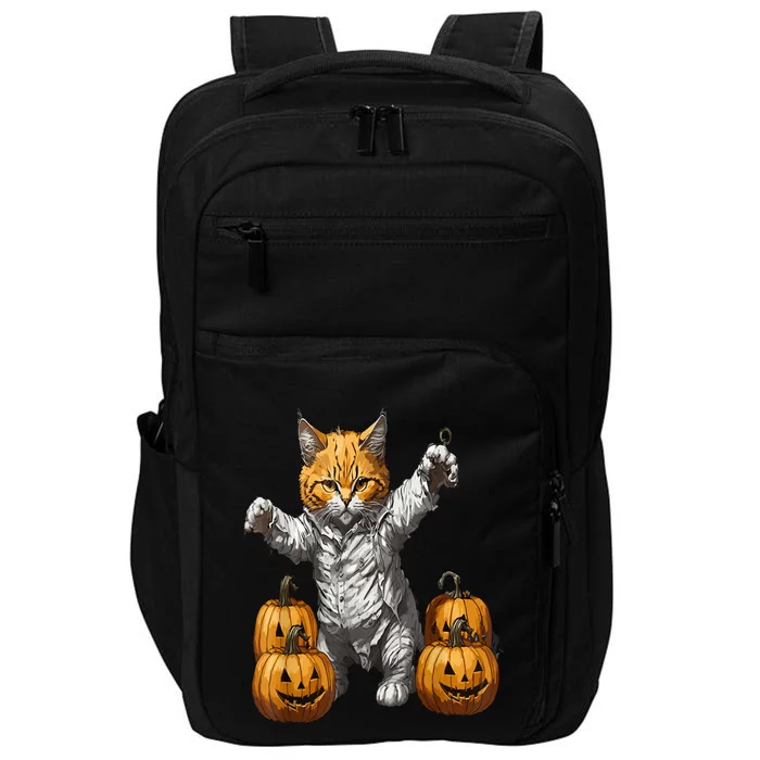 Halloween Cats Funny Cat Halloween Impact Tech Backpack