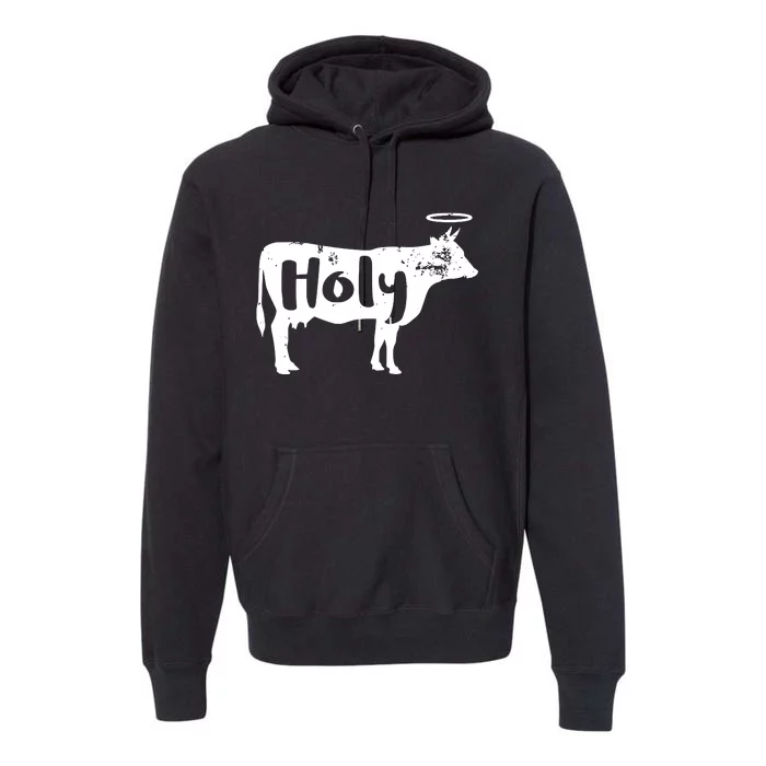 Holy Cow Funny Dairy Farmer Midwest Pride Premium Hoodie