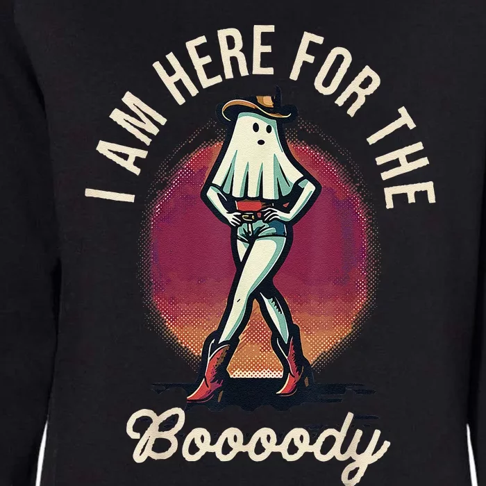 Halloween Costume Funny Ghosts Saying Here For The Body Womens California Wash Sweatshirt