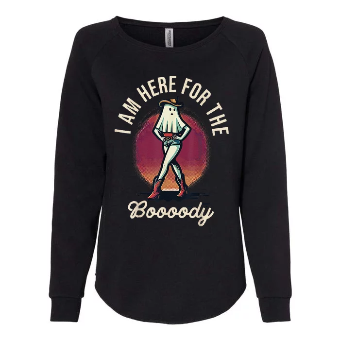 Halloween Costume Funny Ghosts Saying Here For The Body Womens California Wash Sweatshirt