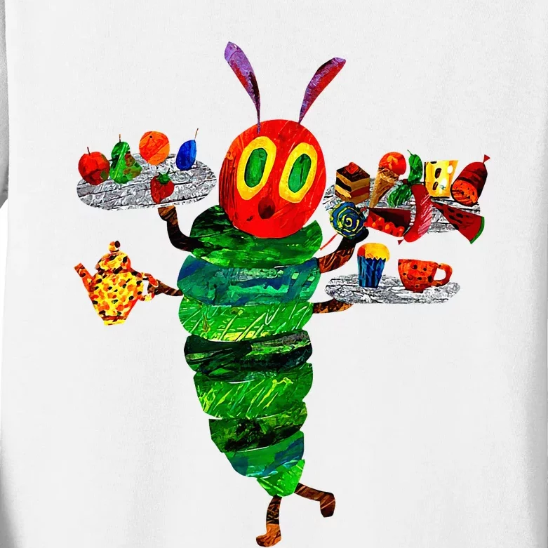 Hungry Caterpillar Funny Reading Book Kids Long Sleeve Shirt