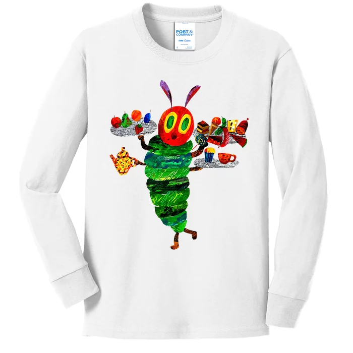 Hungry Caterpillar Funny Reading Book Kids Long Sleeve Shirt