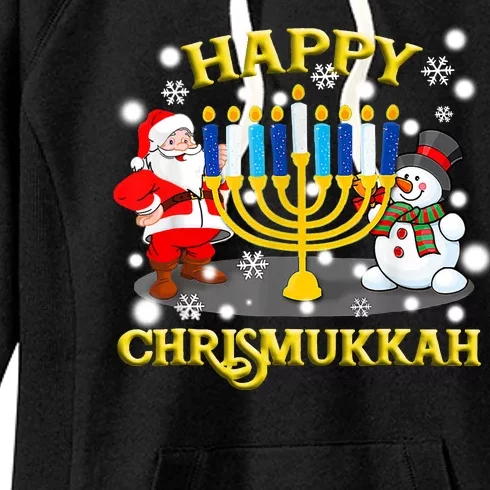 Happy Chrismukkah Funny Hanukkah Christmas Jewish Holiday Women's Fleece Hoodie