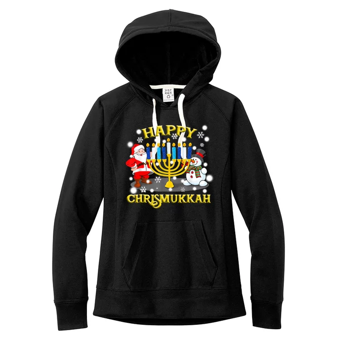 Happy Chrismukkah Funny Hanukkah Christmas Jewish Holiday Women's Fleece Hoodie