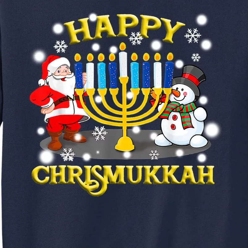 Happy Chrismukkah Funny Hanukkah Christmas Jewish Holiday Tall Sweatshirt